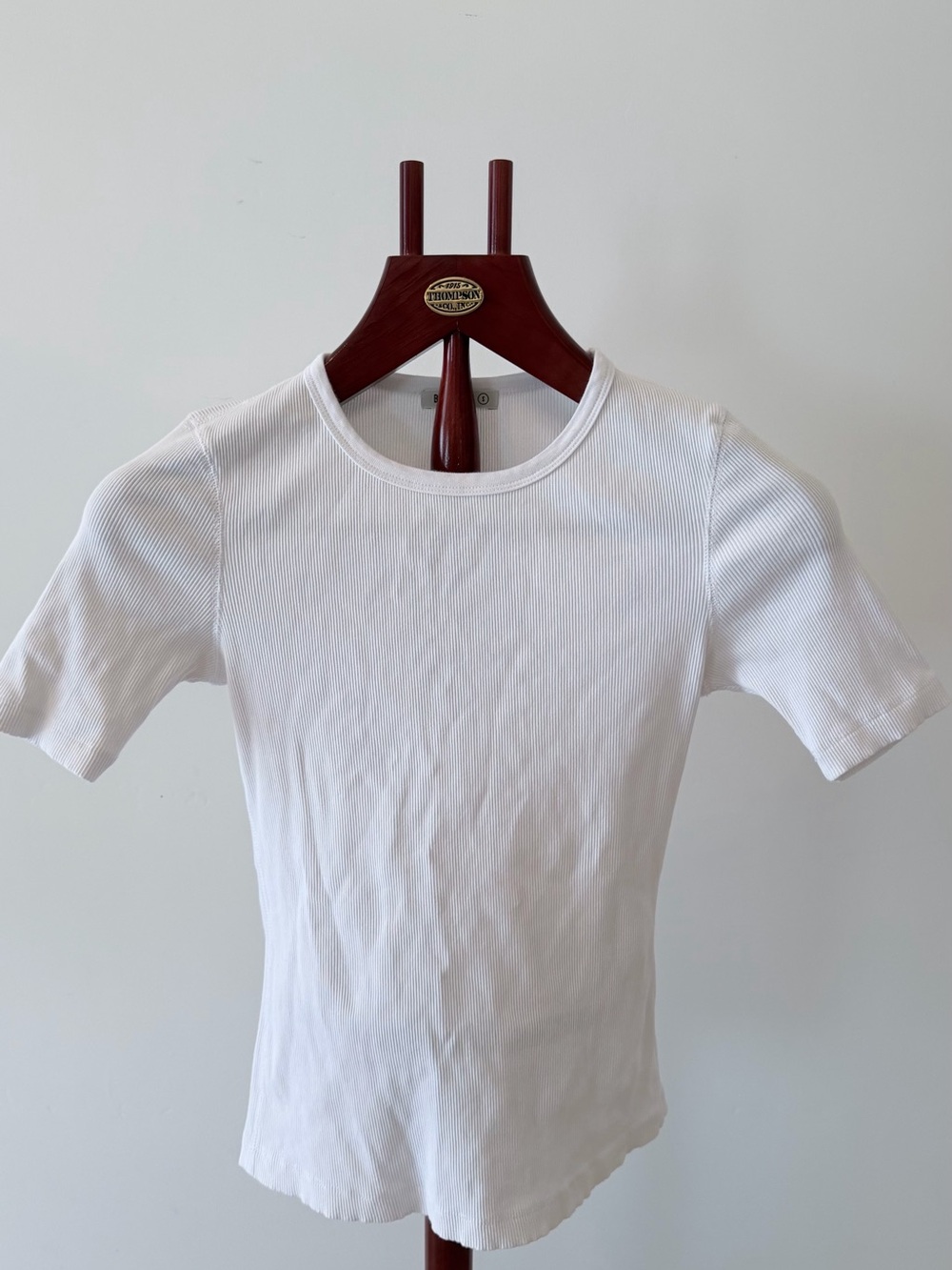 Classic White Ribbed women’s t‑Shirt